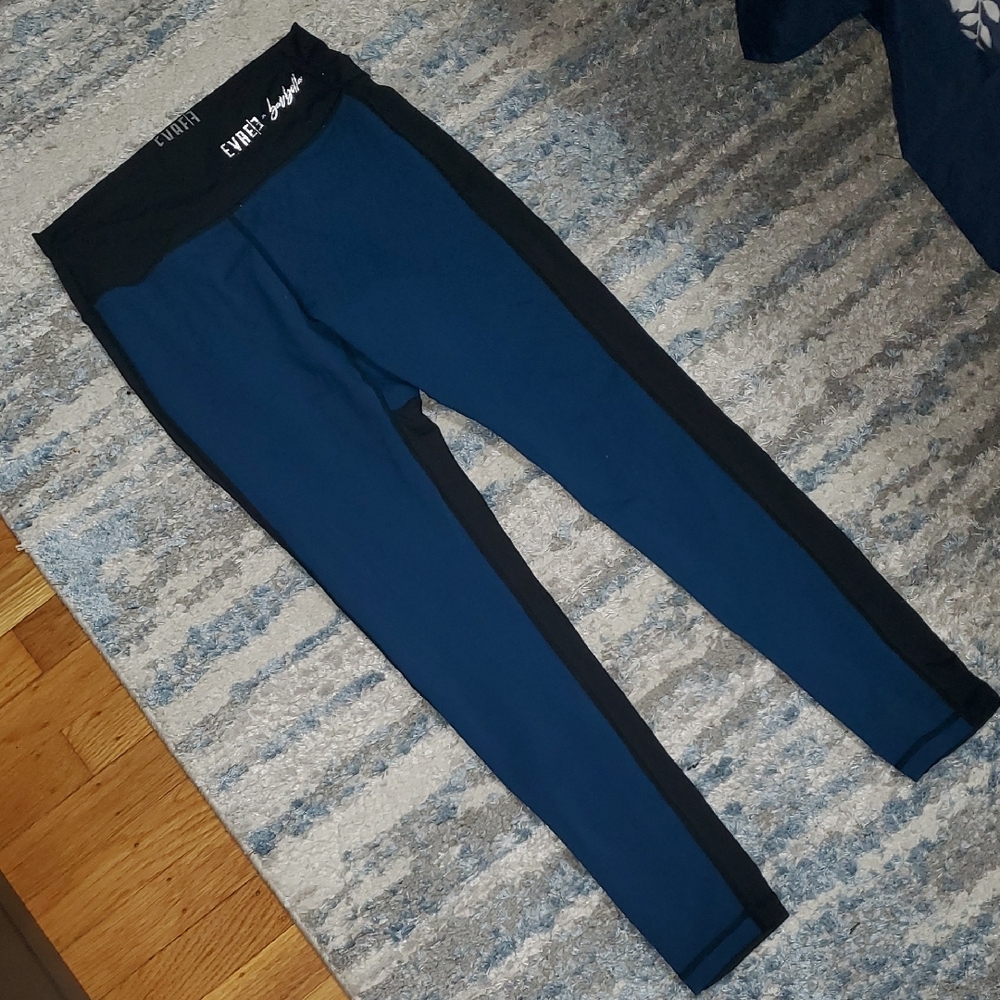 Evree X Barbella Blue And Black Leggings